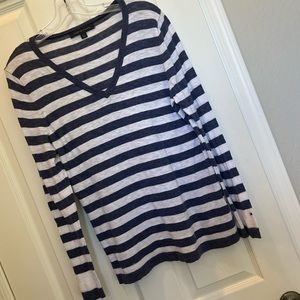TOMMY HILFIGER Blue Heather Stripe Sweater Size L